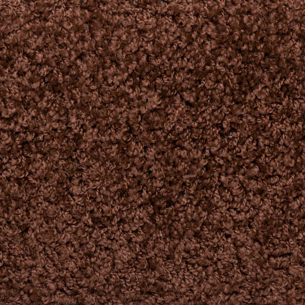 Tapetes de escada 15 peças 65x21x4 cm marrom com borda retangular