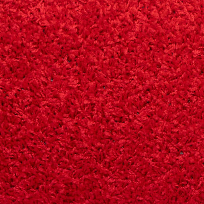 Tapetes de escada 15 peças 65x21x4 cm vermelho com borda retangular