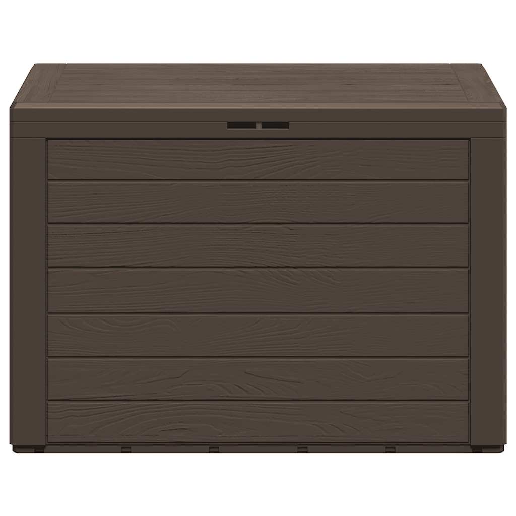 Caixa de arrumação de jardim 78x44x55 cm castanho