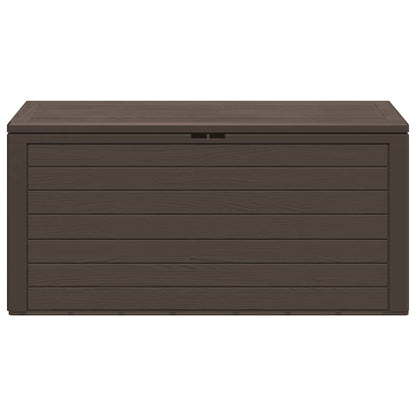 Caixa de arrumação para jardim 116x44x55 cm castanho