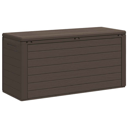 Caixa de arrumação para jardim 116x44x55 cm castanho