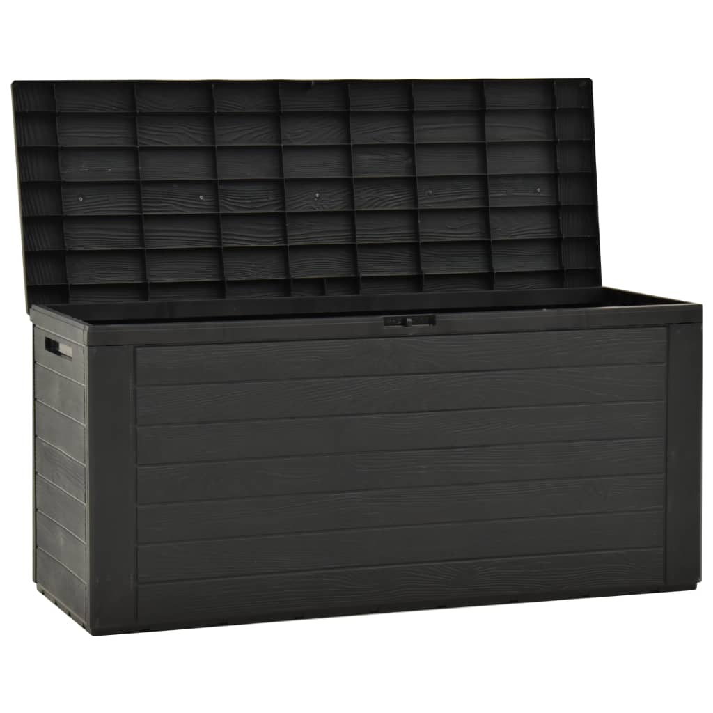 Caixa de arrumação para jardim 116x44x55 cm antracite