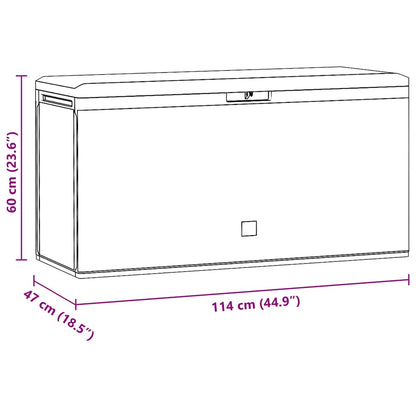 Caixa de arrumação para jardim 114x47x60 cm antracite