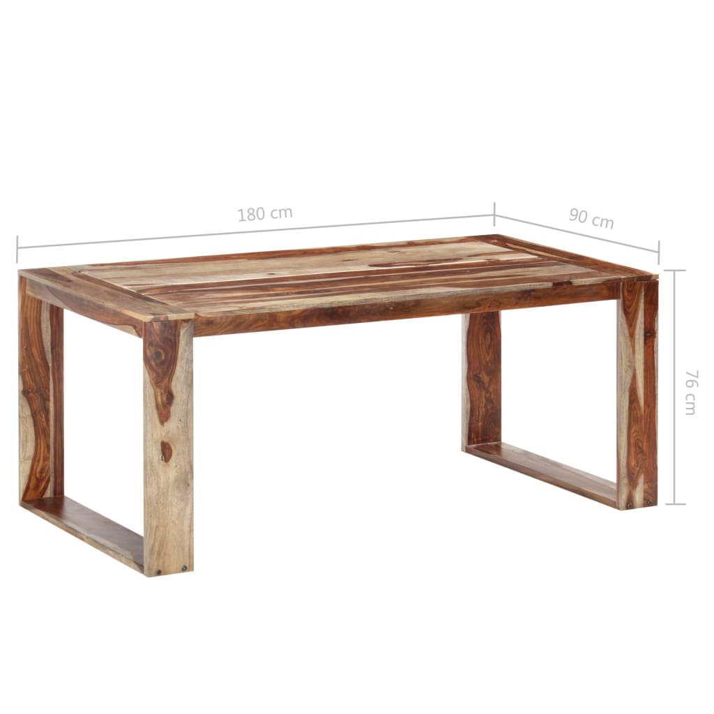 Mesa de jantar 180x90x76 cm madeira maciça