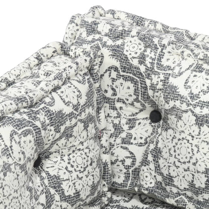 Almofadão para sofá de paletes tecido retalhos cinzento-claro