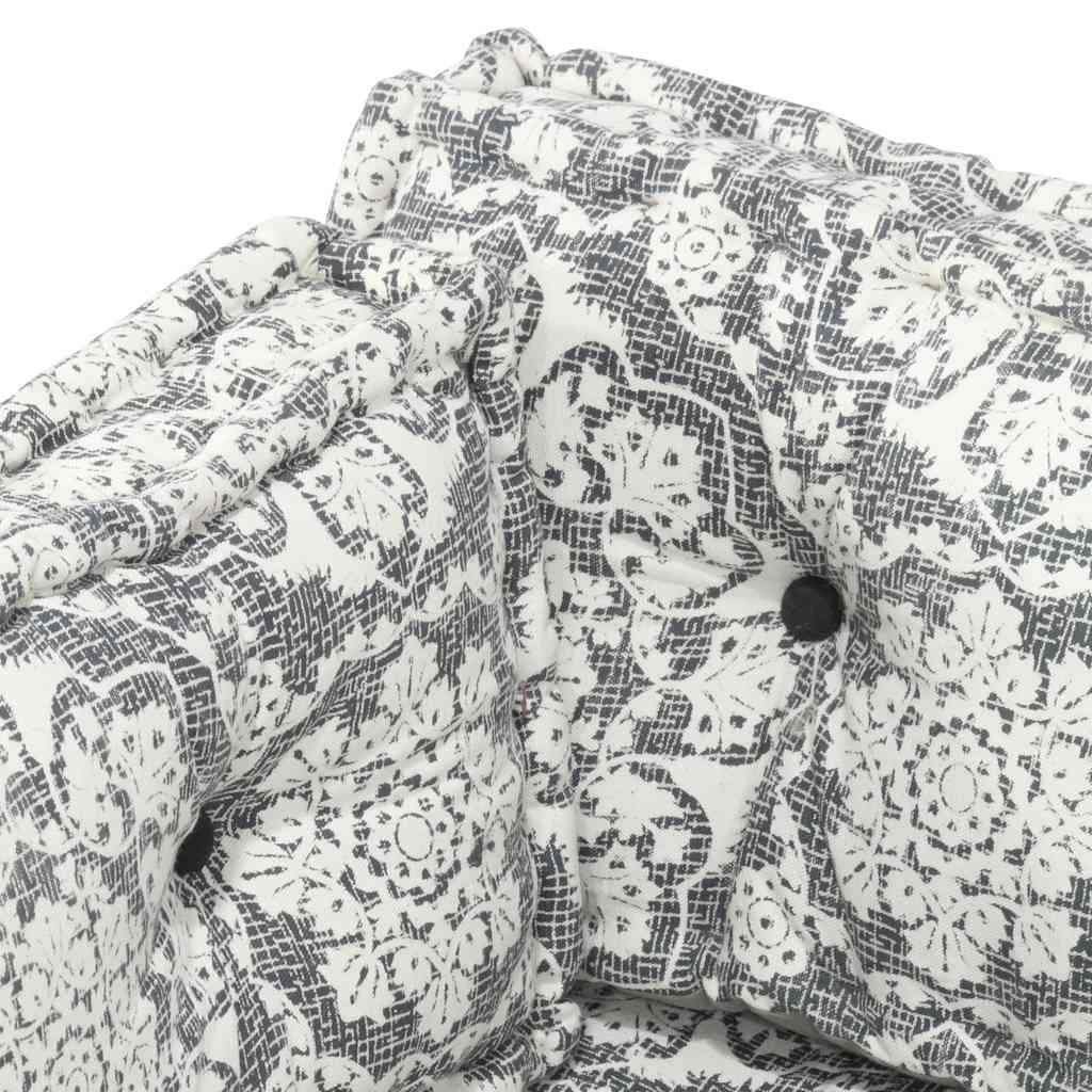 Almofadão para sofá de paletes tecido retalhos cinzento-claro