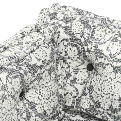 Almofadão para sofá de paletes tecido retalhos cinzento-claro