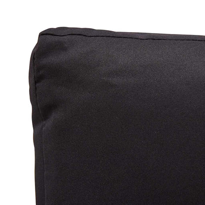 Sofá de jardim 2 lugares com almofadões 124 cm vime PE preto