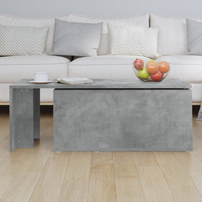 Mesa de centro 150x50x35 cm contraplacado cinzento cimento