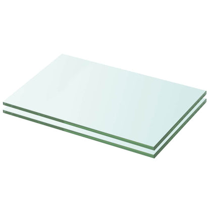 Prateleiras 2 pcs 20x25 cm vidro transparente