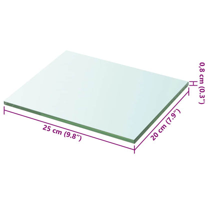Prateleiras 2 pcs 20x25 cm vidro transparente