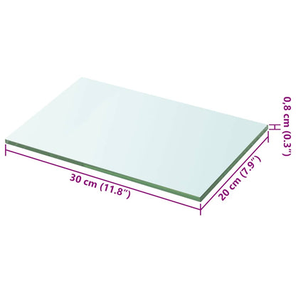 Prateleiras 2 pcs 20x30 cm vidro transparente