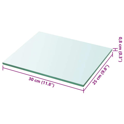 Prateleiras 2 pcs 30x25 cm vidro transparente
