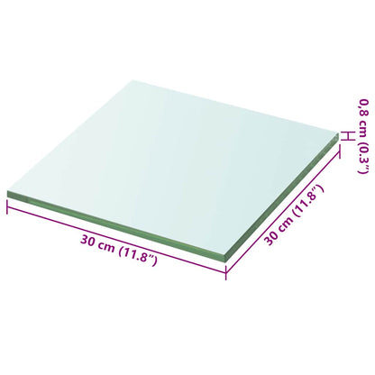 Prateleiras 2 pcs 30x30 cm vidro transparente