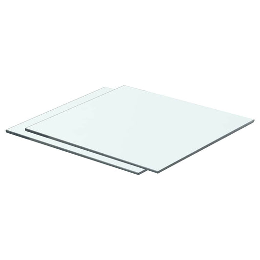 Prateleiras 2 pcs 40x30 cm vidro transparente