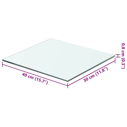 Prateleiras 2 pcs 40x30 cm vidro transparente
