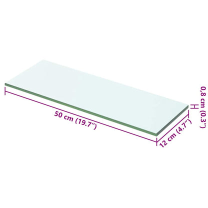 Prateleiras 2 pcs 50x12 cm vidro transparente