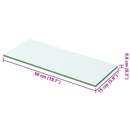 Prateleiras 2 pcs 50x15 cm vidro transparente