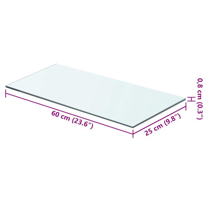 Prateleiras 2 pcs 60x25 cm vidro transparente
