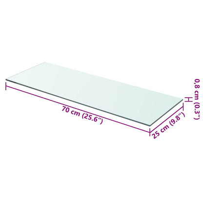 Prateleiras 2 pcs 70x25 cm vidro transparente