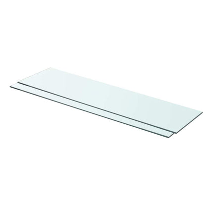 Prateleiras 2 pcs 80x20 cm vidro transparente