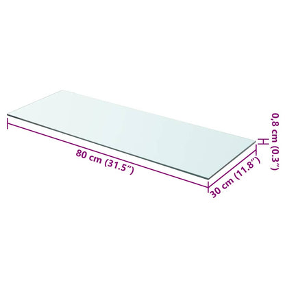 Prateleiras 2 pcs 80x30 cm vidro transparente