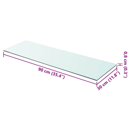 Prateleiras 2 pcs 90x30 cm vidro transparente