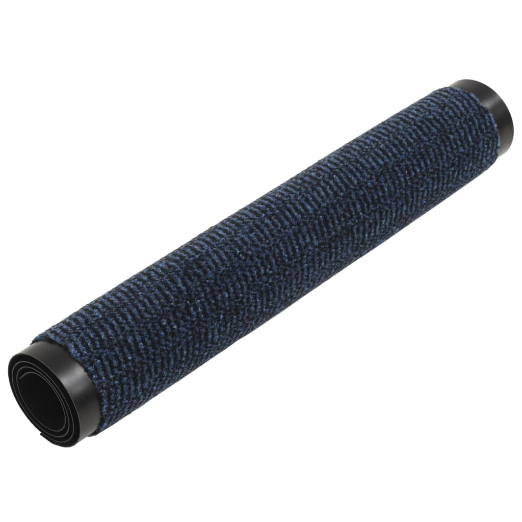 Tapete controlo pó retangular tufado 2 pcs 80x120cm azul
