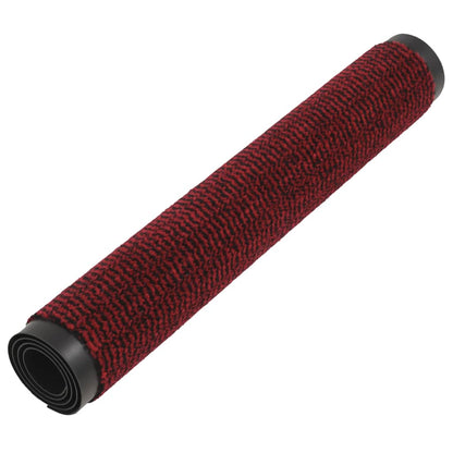Tapete controlo pó retangular tufado 2 pcs 90x150cm vermelho