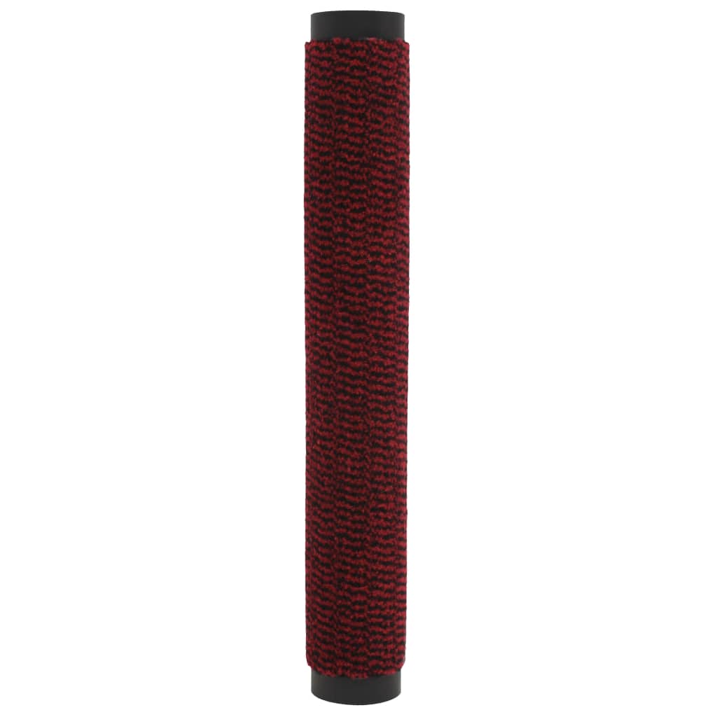 Tapete controlo pó retangular tufado 2 pcs 90x150cm vermelho