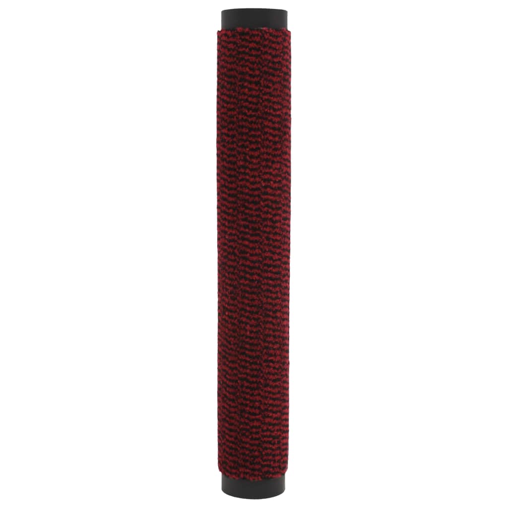 Tapete controlo pó retangular tufado 2 pcs 120x180 cm vermelho