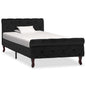 Estrutura de cama 90x200 cm veludo preto