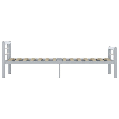 Estrutura de cama 90x200 cm metal cinzento e branco