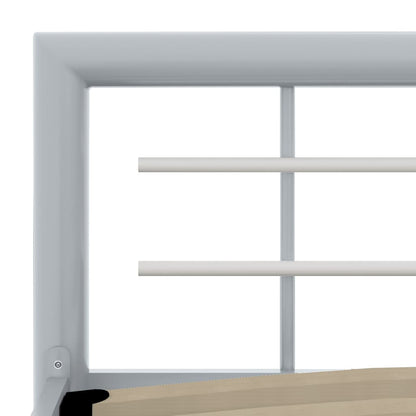 Estrutura de cama 90x200 cm metal cinzento e branco