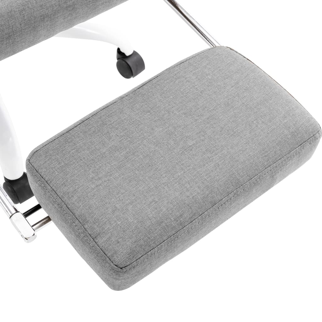 Cadeira de escritório c/ função de massagem tecido cinzento