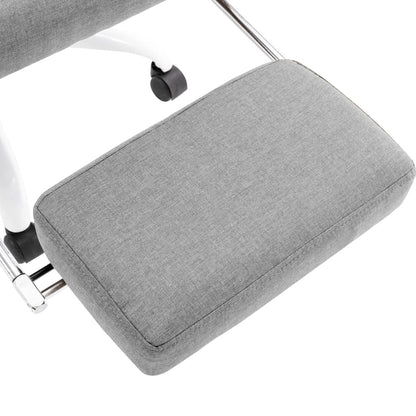 Cadeira de escritório c/ função de massagem tecido cinzento