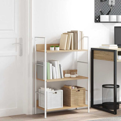 Estante 3 prateleiras derivados de madeira cor carvalho