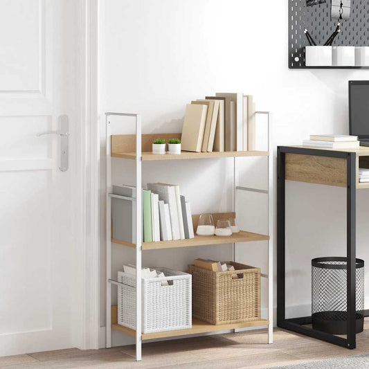 Estante 3 prateleiras derivados de madeira cor carvalho