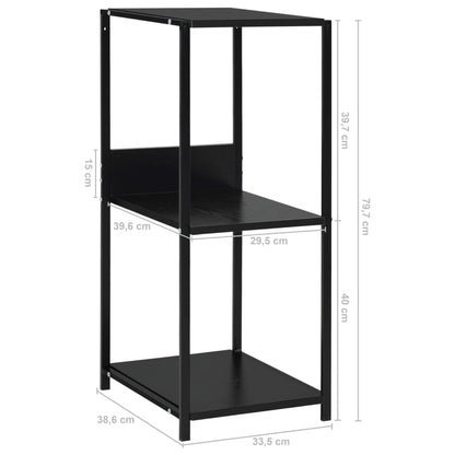 Estante pequena e simples derivados de madeira preto