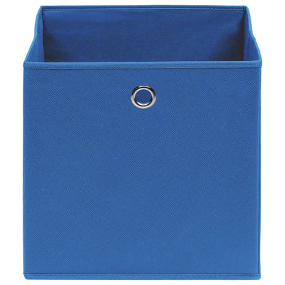 Caixas de arrumação 4 pcs 32x32x32 cm tecido azul