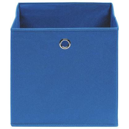 Caixas de arrumação 10 pcs 32x32x32 cm tecido azul