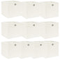 Caixas de arrumação 10 pcs 32x32x32 cm tecido branco