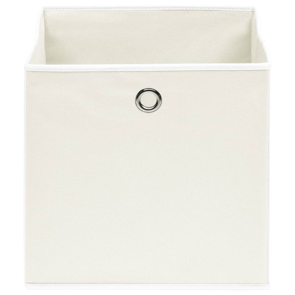 Caixas de arrumação 10 pcs 32x32x32 cm tecido branco