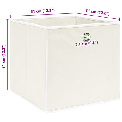 Caixas de arrumação 10 pcs 32x32x32 cm tecido branco