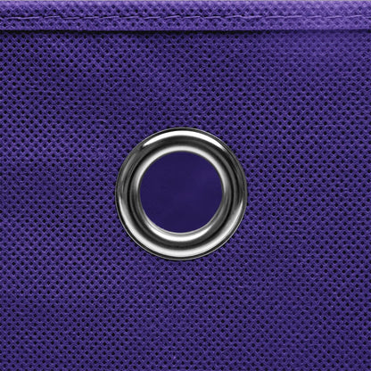 Caixas de arrumação 4 pcs 32x32x32 cm tecido roxo