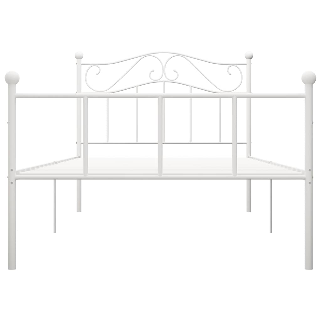 Estrutura de cama 100x200 cm metal branco