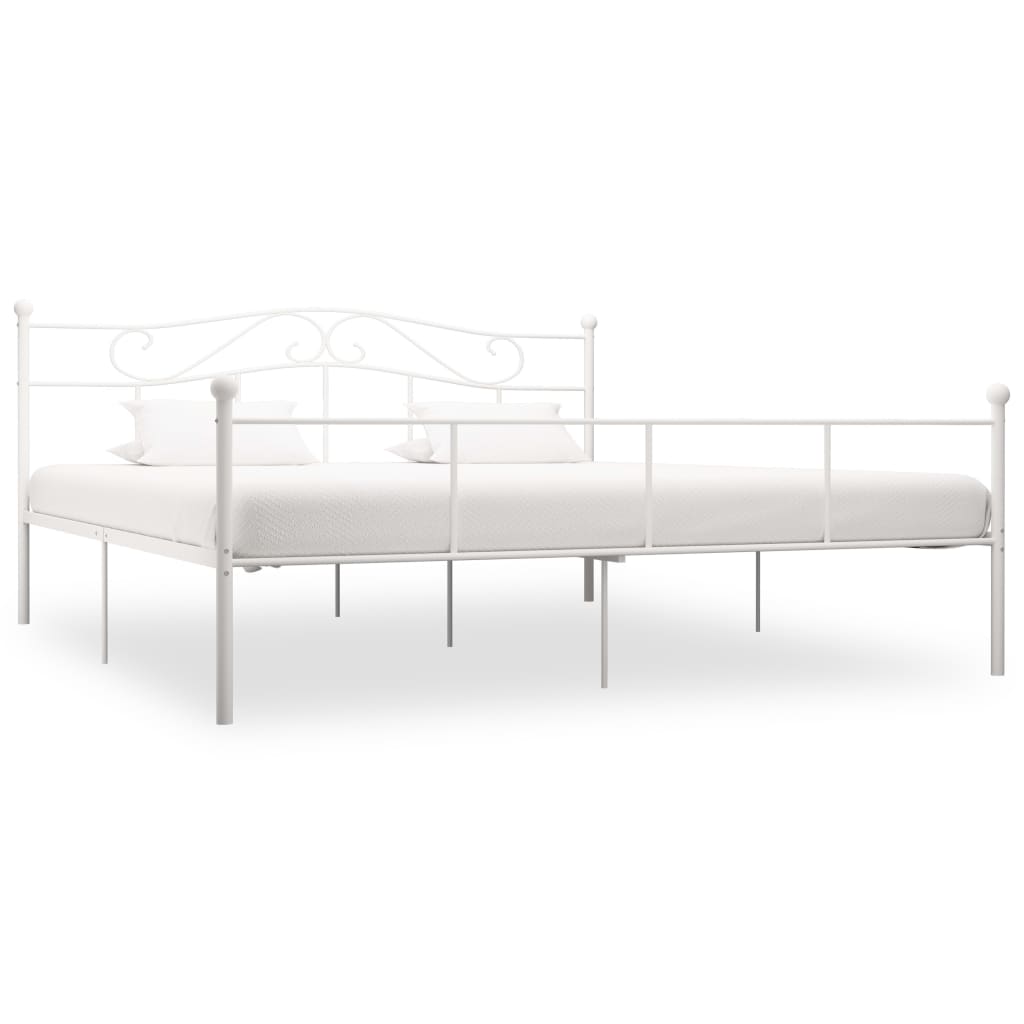 Estrutura de cama 180x200 cm metal branco