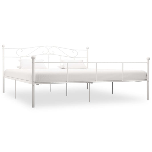 Estrutura de cama 180x200 cm metal branco