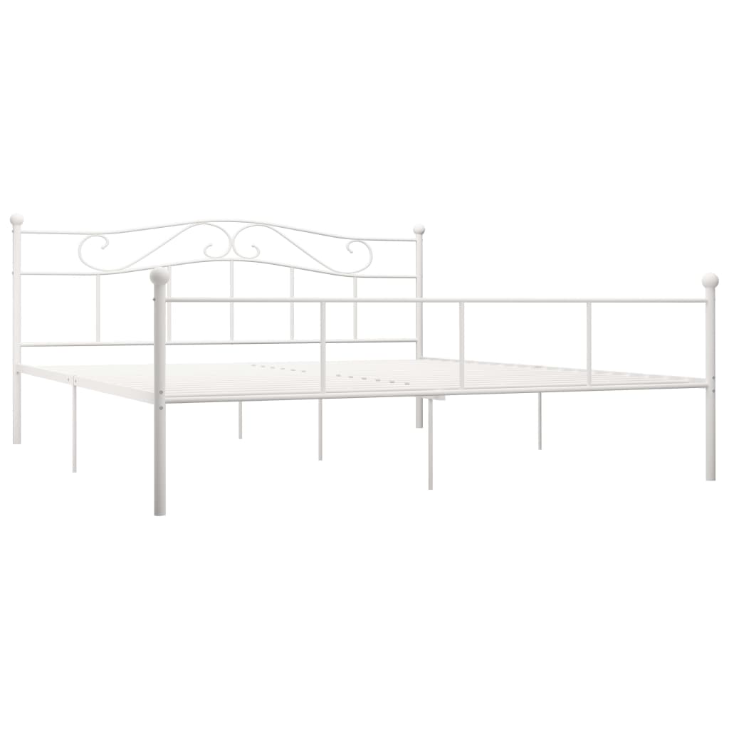 Estrutura de cama 180x200 cm metal branco