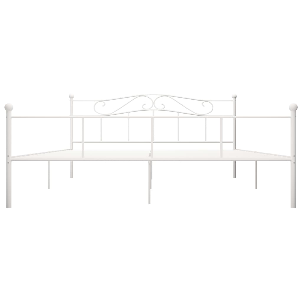 Estrutura de cama 180x200 cm metal branco